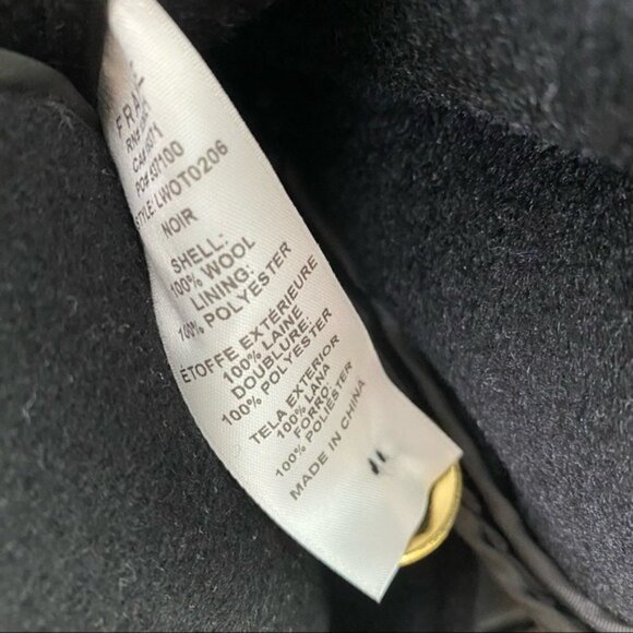 Frame | NWT Oversized Black Wool Boxy Coat New Small - Picture 7 of 7